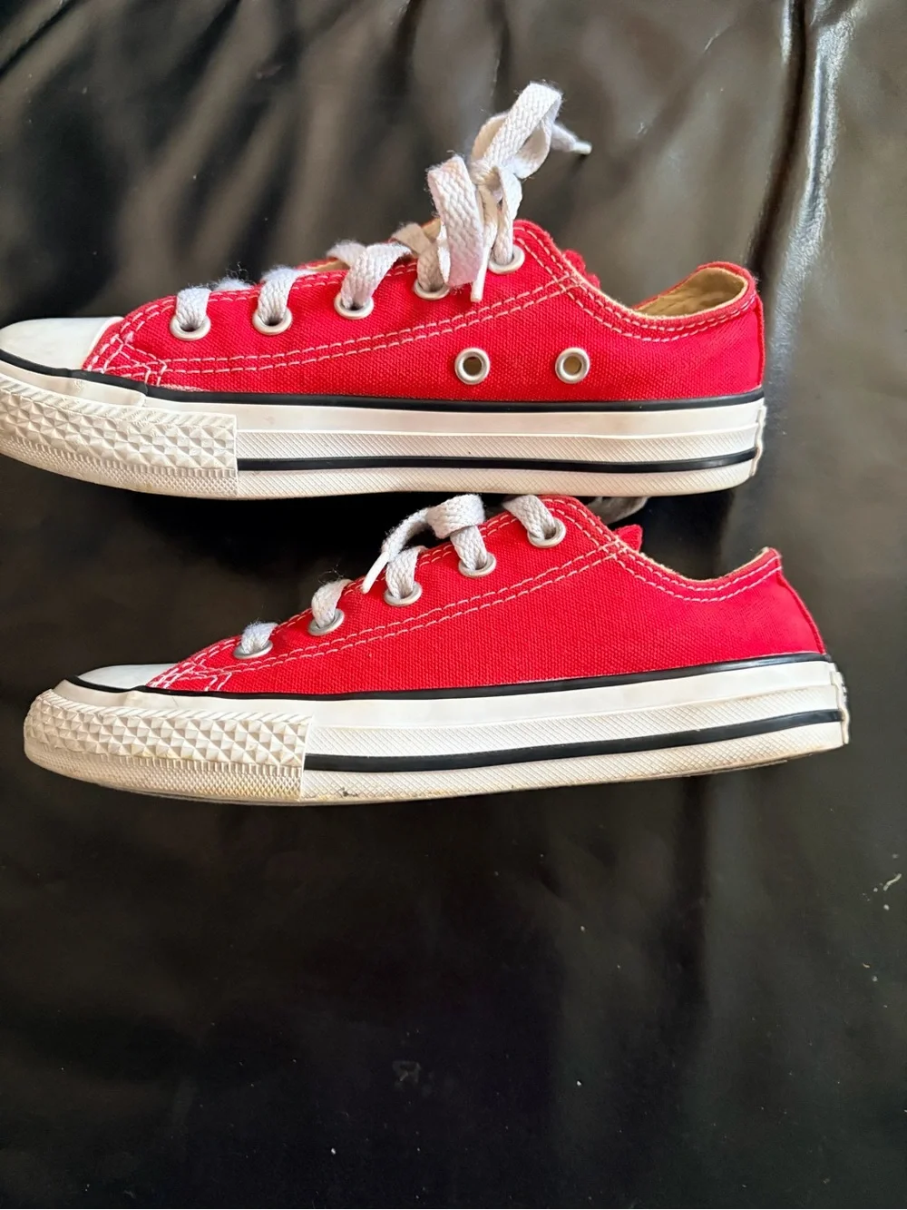 Converse Kids Red Low Top Canvas Sneakers